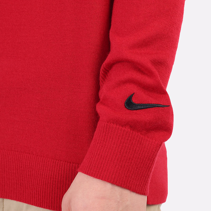 мужской красный свитер Nike Tiger Woods Knit Golf Jumper CU9782-687 - цена, описание, фото 3